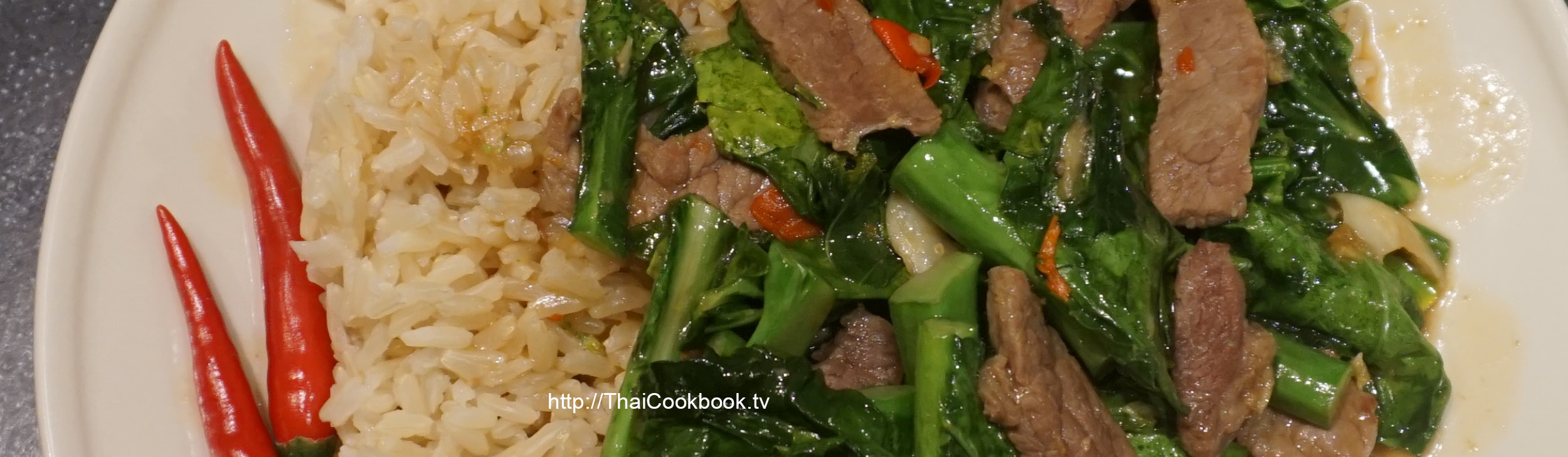 Authentic Thai recipe for Spicy Broccoli Beef