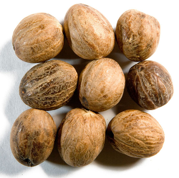 Photo of Nutmeg nut and How it is Used in Authentic Thai Recipes.