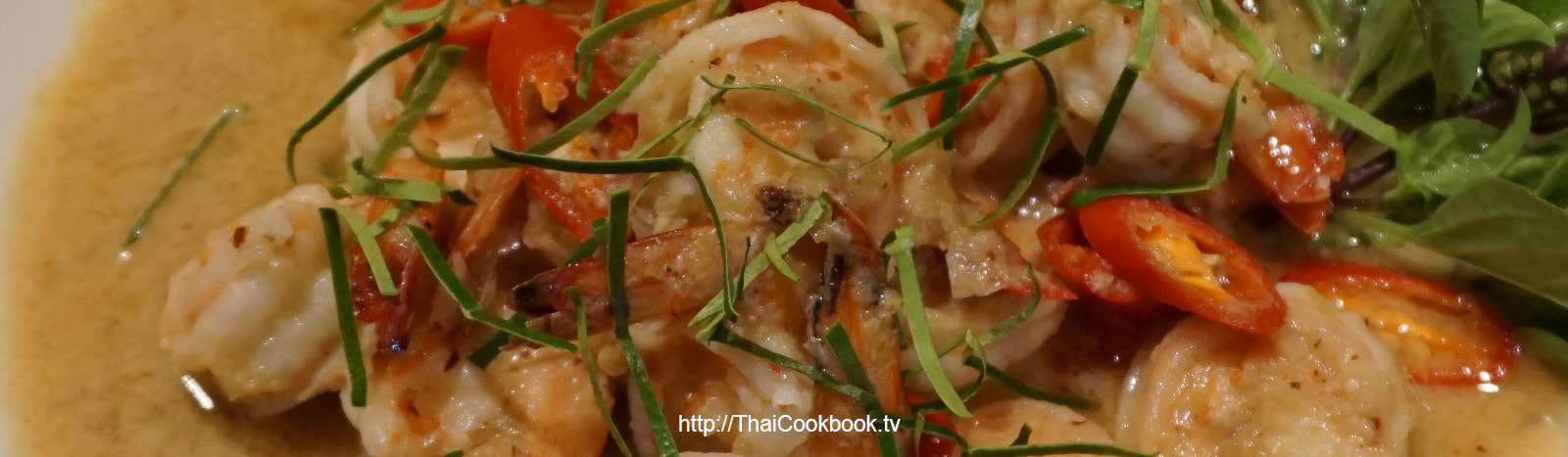 Authentic Thai recipe for Shrimp in Coconut and Red Curry Sauce