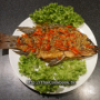 Authentic Thai recipe for Fried Fish with Sweet Chili and Garlic Sauce