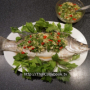 Authentic Thai recipe for Steamed Sea Bass with Chili, Lime, and Garlic