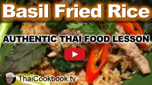 Watch Video About Thai Fried Rice with Pork and Basil