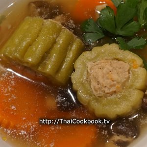 Authentic Thai recipe for Bitter Gourd Soup