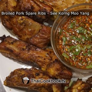 Authentic Thai recipe for Broiled Pork Spare Ribs