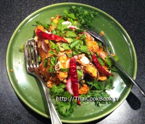 Authentic Thai recipe for Spicy Pork Steak Salad