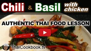 Watch Video About Spicy Stir-fried Chili and Basil with Chicken
