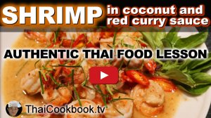 Watch Video About Shrimp in Coconut and Red Curry Sauce