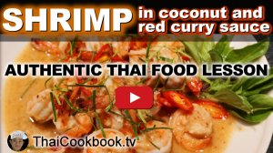 Watch Video About Shrimp in Coconut and Red Curry Sauce