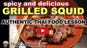 Watch Video About Spicy Grilled Squid with Pork Filling