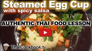 Watch Video About Steamed Egg with Tomato and Mint Salsa