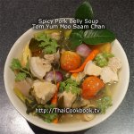 Authentic Thai recipe for Spicy Pork Belly Soup