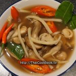 Authentic Thai recipe for Spicy Vegetarian Mushroom Soup